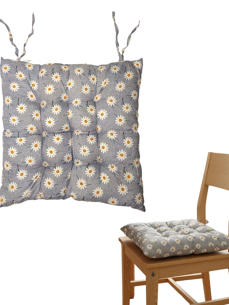 Elegante Cojin Cuadrado Estampado Para Silla 40x40cm 1