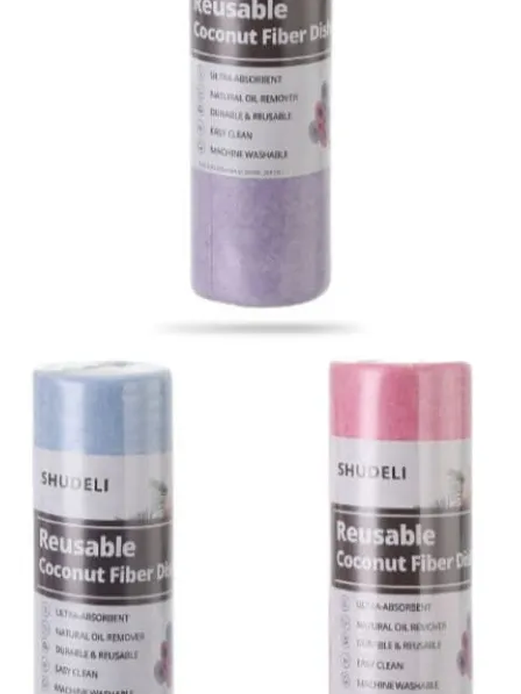 Rollo De 20 Paños Reutilizable Para Limpieza 25x25cm Colores Variado 5