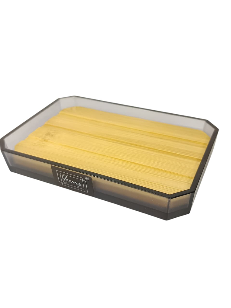 Jabonera de Acrilico con Bambu 12x8x2cm 3