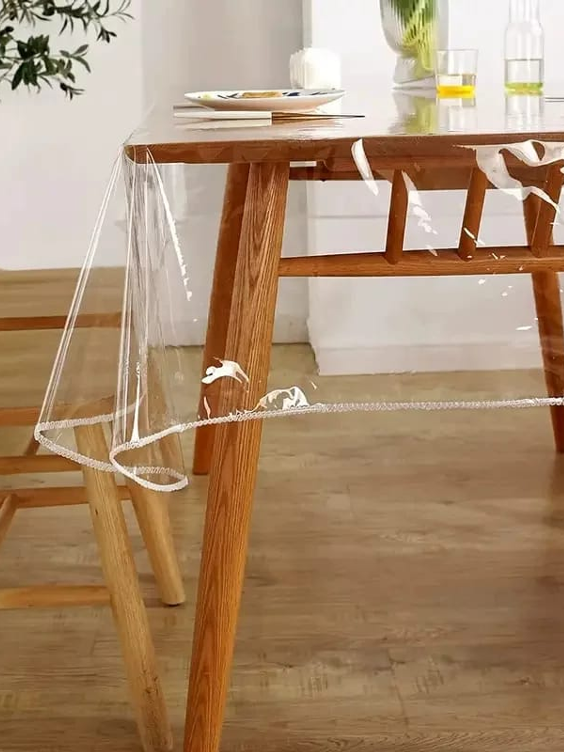 Mantel Transparente Impermeable, Rectangular, 140*240Cm 5