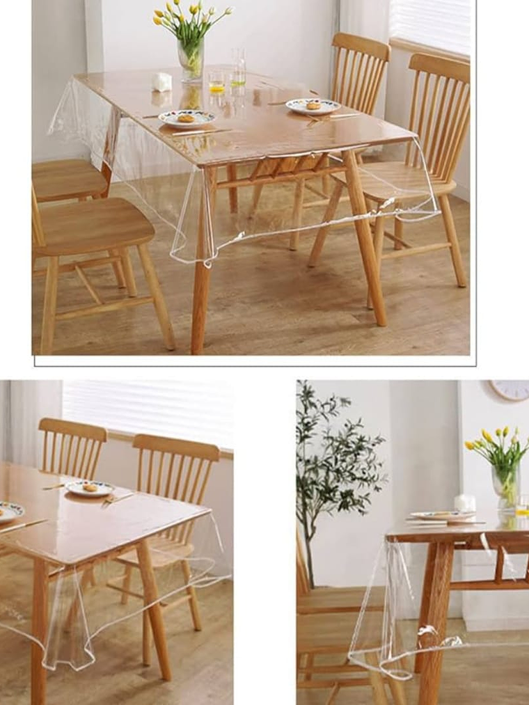 Mantel Transparente Impermeable, Rectangular, 140*240Cm 7