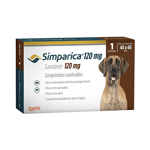 Simparica 120 mg comprimidos masticables (40-60 kg) Perros