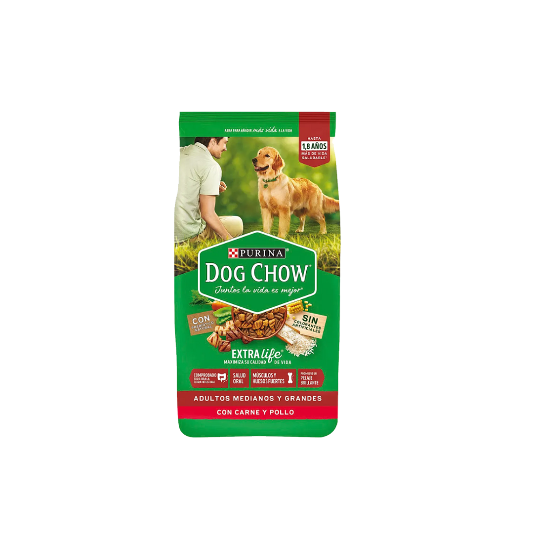Dog Chow Adulto Mediano o Grande 18 Kg (Carne y Pollo) 1