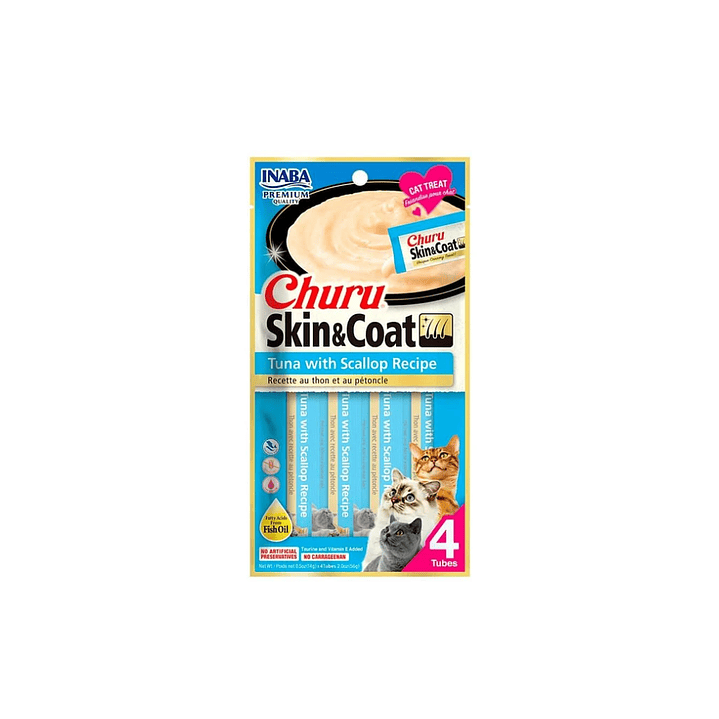 Churu Skin & Coat Atún Con Ostion 4 Unidades  