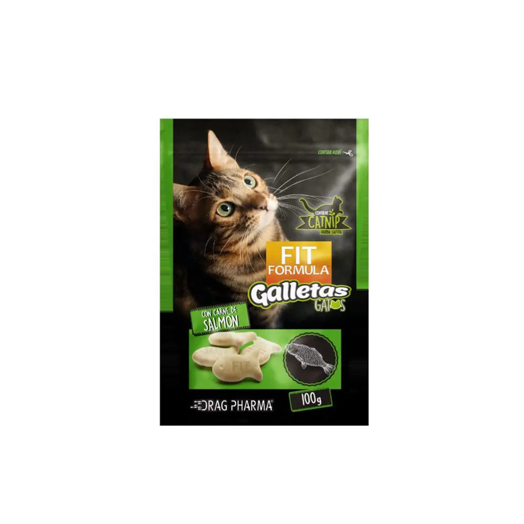 Galletas Para Gatos Fit Formula 100g Sabor Salmon 1