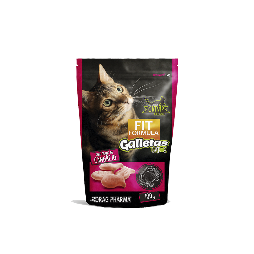 Galletas Para Gatos Fit Formula 100g Sabor Cangrejo  1