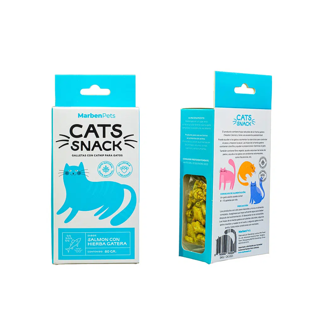 Cats Snack para Gatos Salmón con Hierba Gatera 80 gr 1