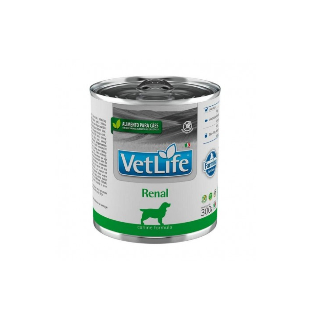 Vetlife farmina medicado renal 300GR alimento húmedo para perros 300GR