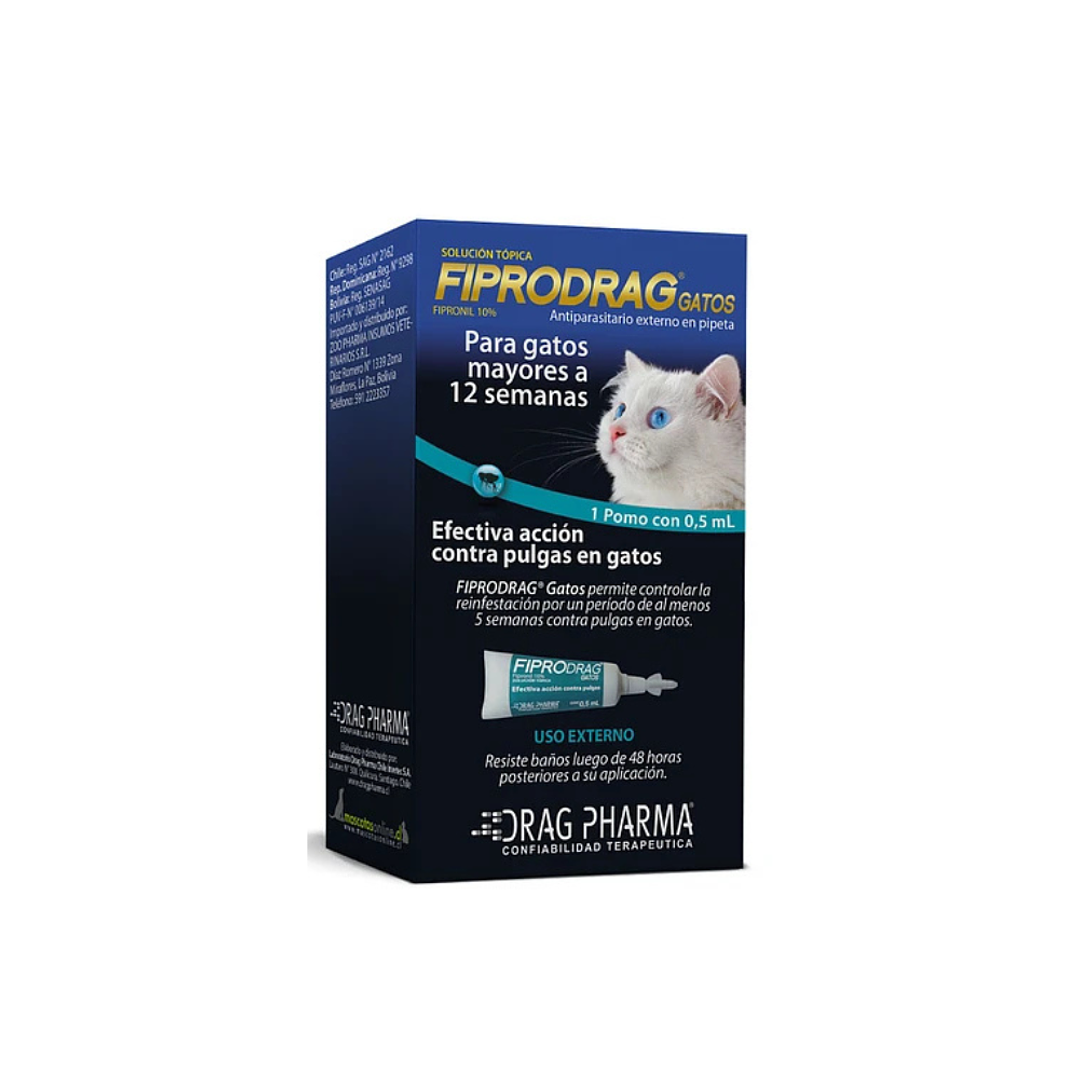 Fiprodrag Pipeta Antipulgas para Gatos 0.5 Ml 1
