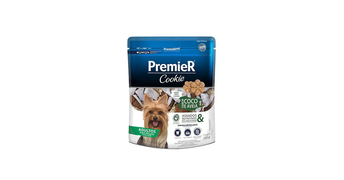 Premier Cookie Adulto Raza Pequeña Coco Y Avena 250 gr