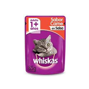 Alimento Húmedo Gato Adulto Whiskas Sabor Carne 85 Gr