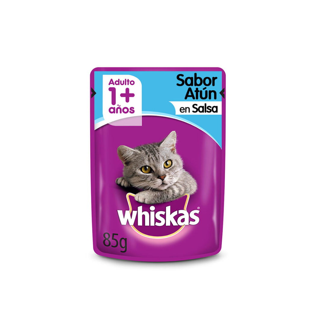 Alimento Húmedo Gato Adulto Whiskas Sabor Atún 85 Gr 1