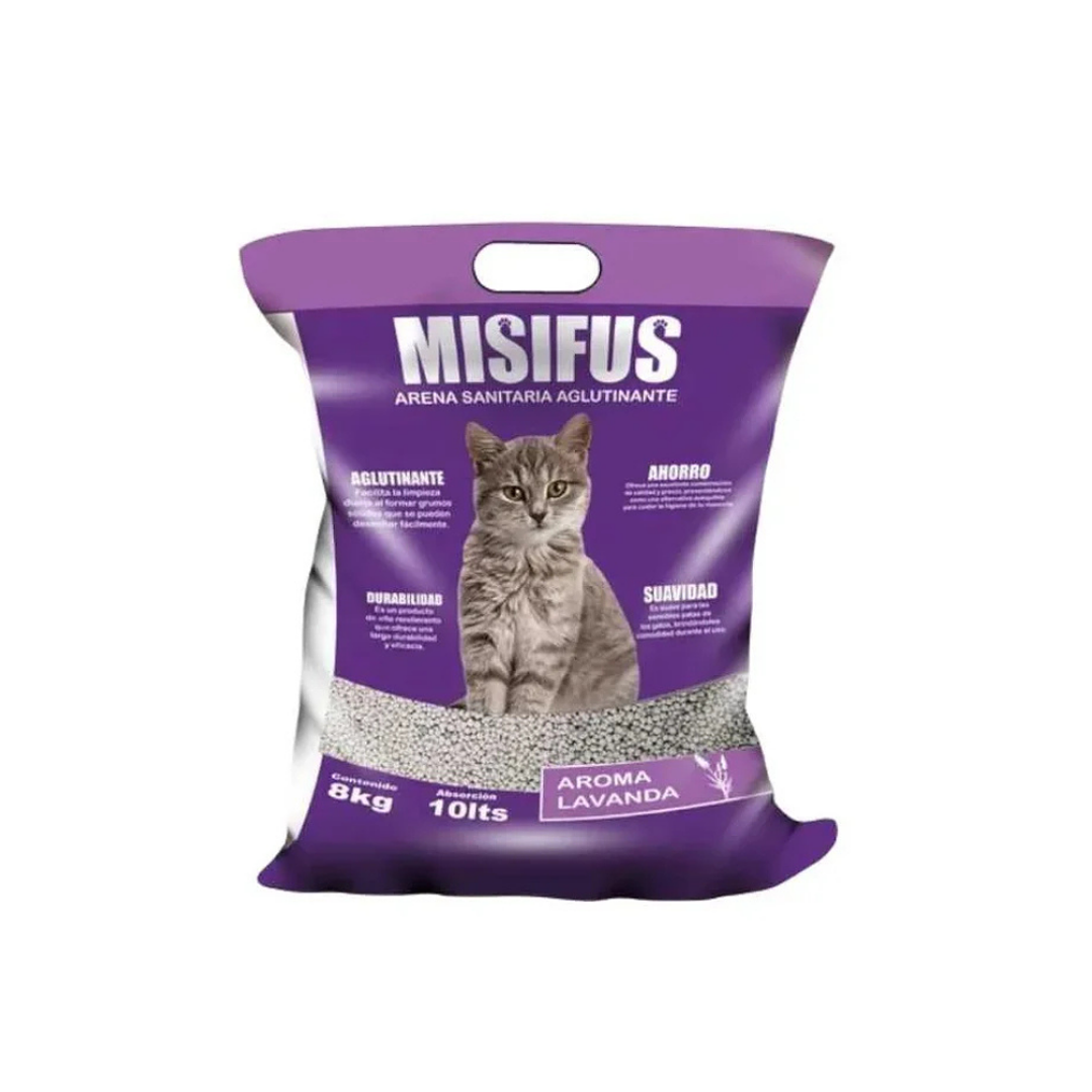 ARENA SANITARIA MISIFUS LAVANDA 8KG 1