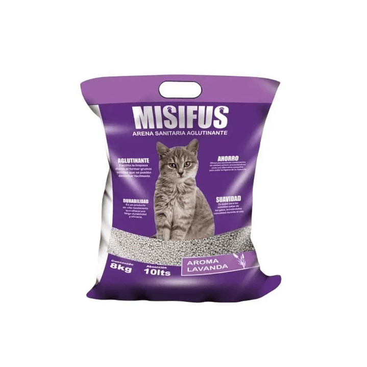 ARENA SANITARIA MISIFUS LAVANDA 8KG 1