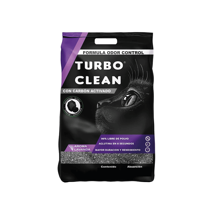 Arena Turbo Clean Odor Control con Carbón activado Aroma Lavanda 1