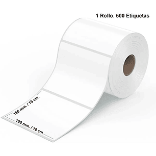 Rollo de Etiquetas Térmicas 10x15 cm - 500 Unidades - Calidad Premium