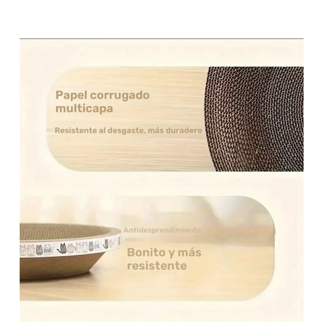 Cama Rascador Circular Para Gato 40 Cm. 4