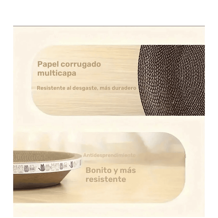 Cama Rascador Circular Para Gato 40 Cm. 4