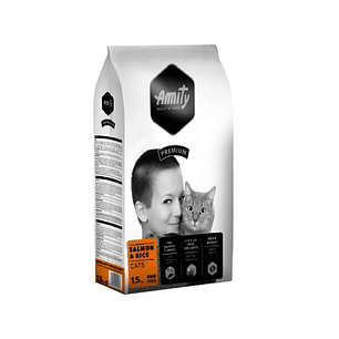 Amity Premium Salmón y Arroz gato adulto 1.5Kg