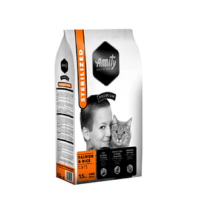 Amity Premium Salmón y Arroz gato esterilizado 1.5Kg