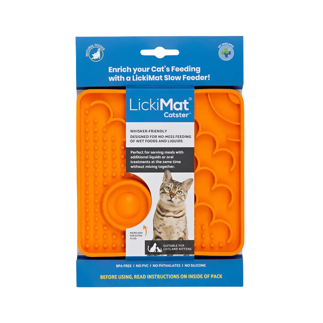LICKIMAT CATSTER ORANGE FOR CAT 1