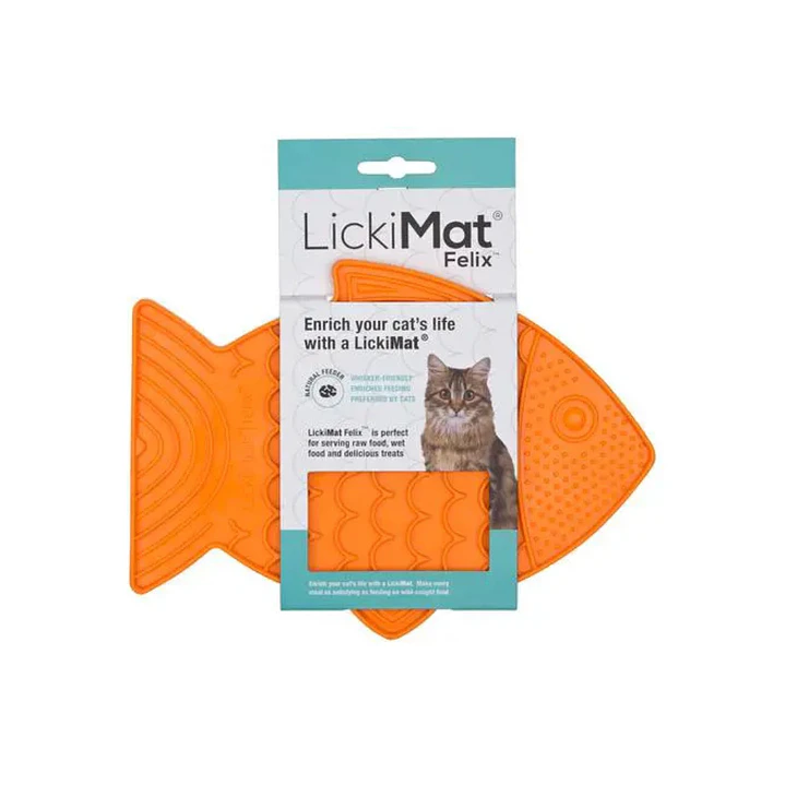 LICKIMAT FELIX ORANGE FOR CAT 1