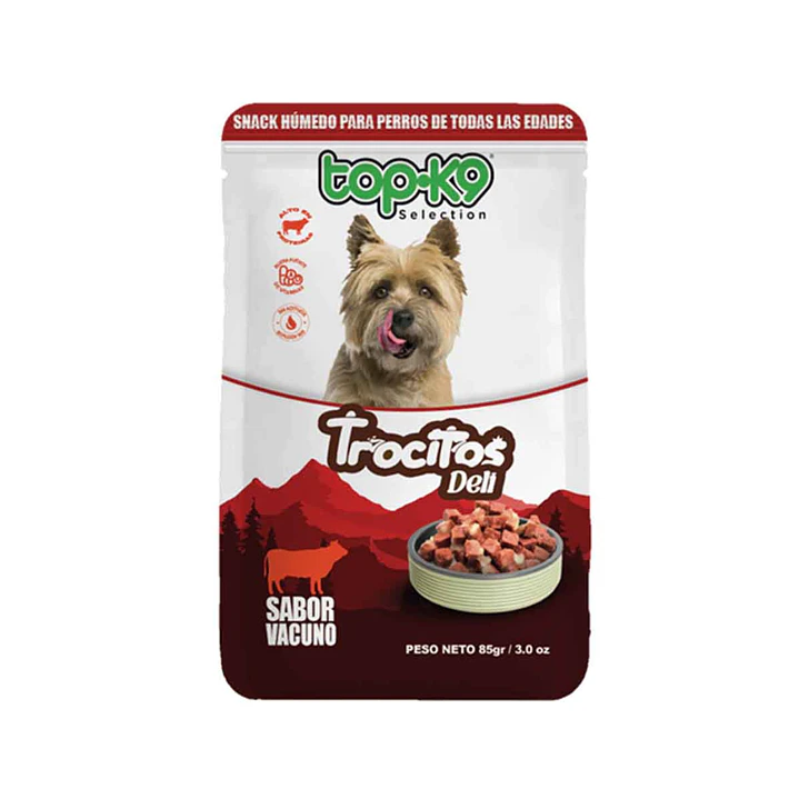 Topk9 Trocitos Deli Vacuno 85gr 1