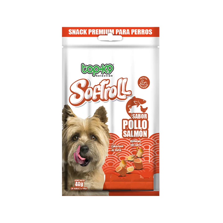 Topk9 Softroll Pollo Salmón 40gr 1