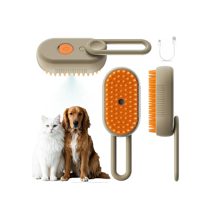 Cepillo De Vapor 3 En 1 Para Gatos y Perros 2