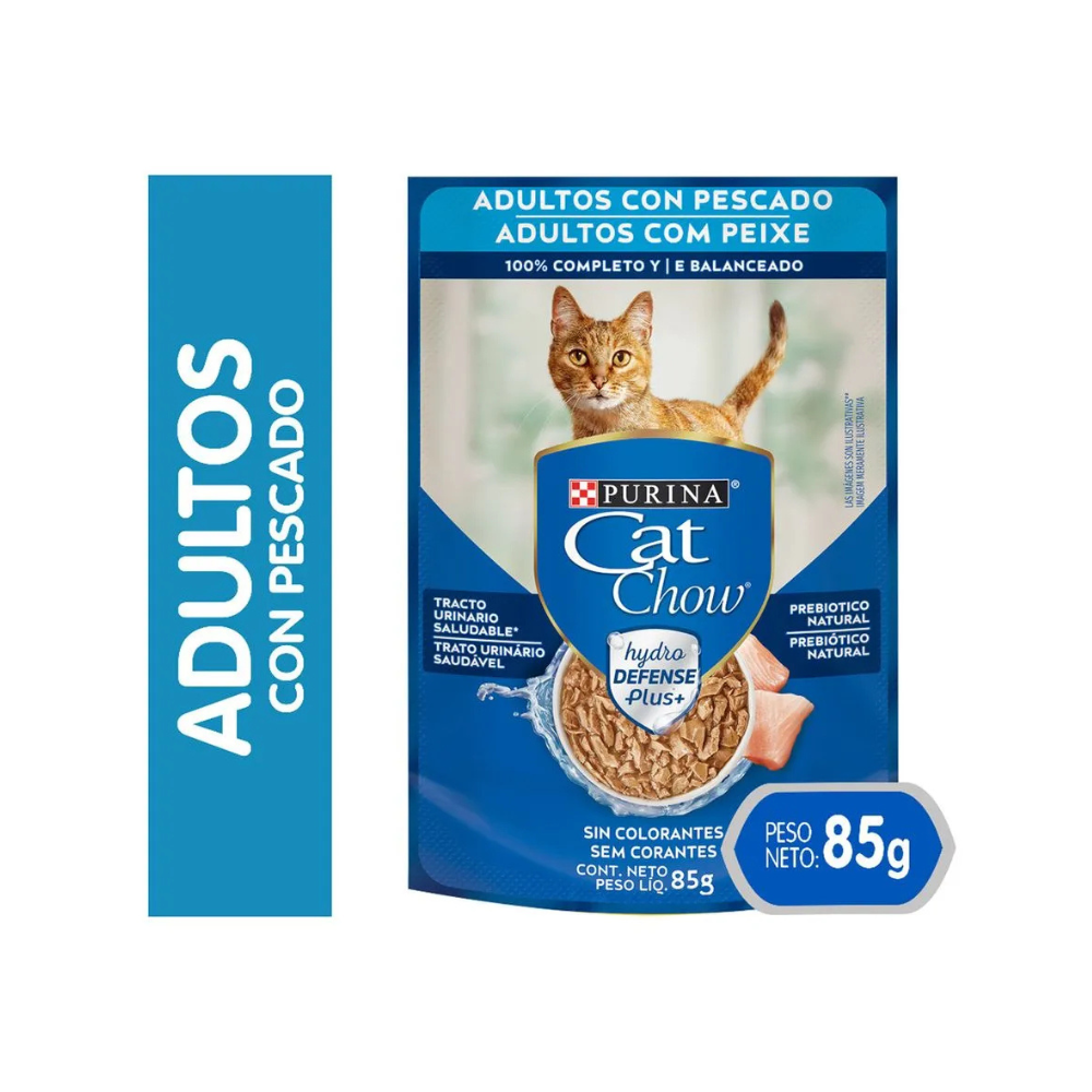CAT CHOW SACHET ESTERILIZADOS PESCADO 85 GRS