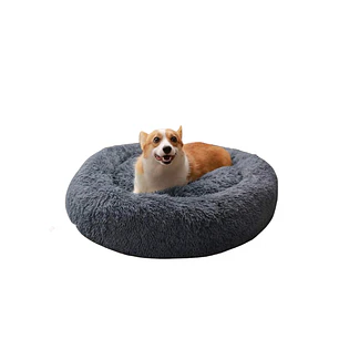 Cama Antiestrés de Felpa Peluda Para Mascotas 100 CM