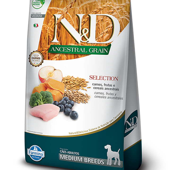 N&D Ancestral Selection Perro Adulto Mediano 15KG 1