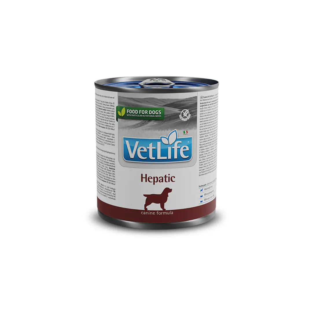 Lata Vetlife Hepatic Perro húmedo 300 Gr  1