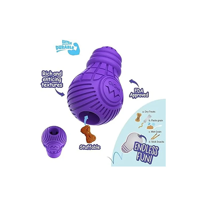 Juguete Perro Dispensador Premios Gigwi Bulb Rubber L 2