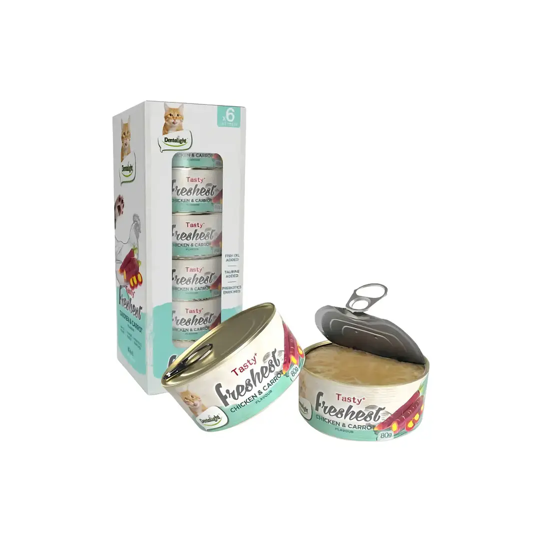 Pack 6 Latas Tasty Freshest Dentaligth 80 Gr. 1