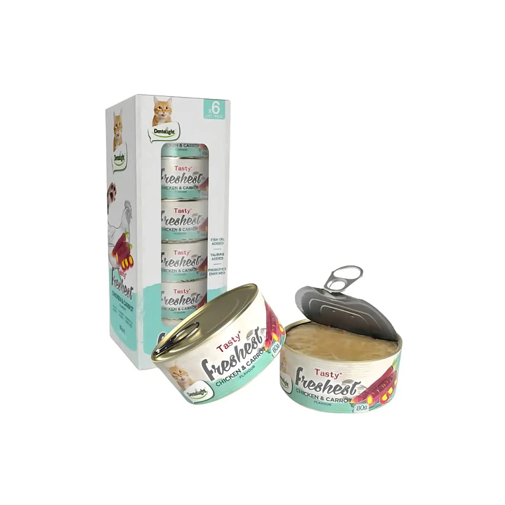 Pack 6 Latas Tasty Freshest Dentaligth 80 Gr. 1