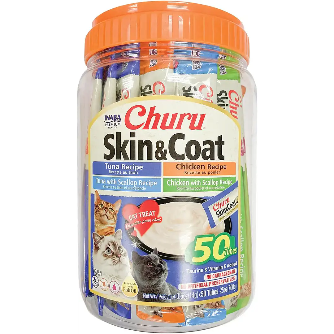 50 tubos de Churu Skin & Coat 1