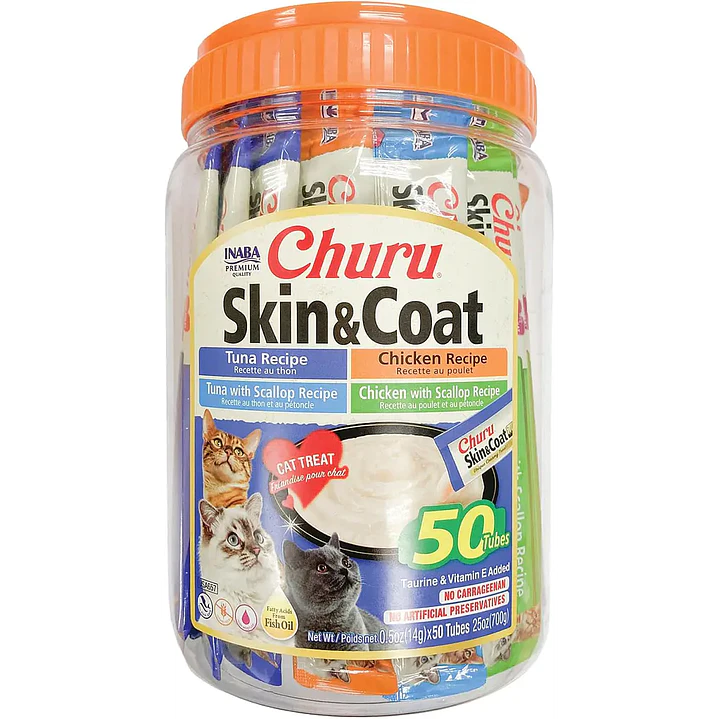50 tubos de Churu Skin & Coat 1