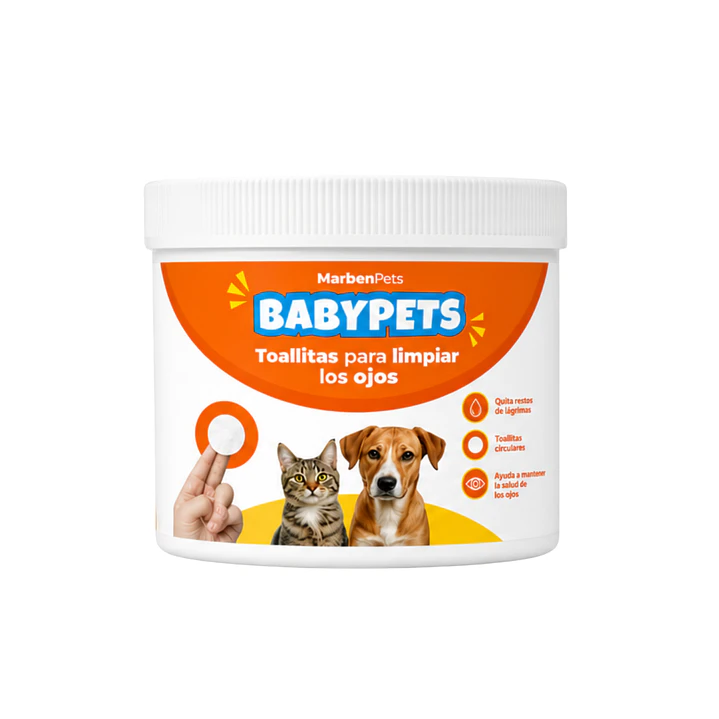 Toallitas para Limpiar los Ojos BabyPets 100 Unidades 1
