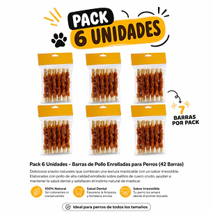 Pack 6 Snacks Natural Choice Barras de Pollo para Perros