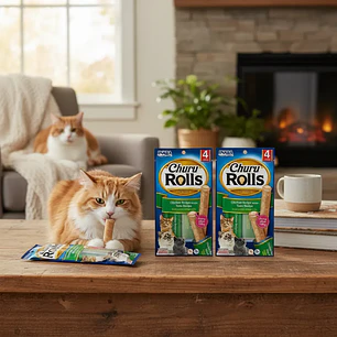 Pack Churu Gato - Rolls Pollo Y Atún X 6 Unidades