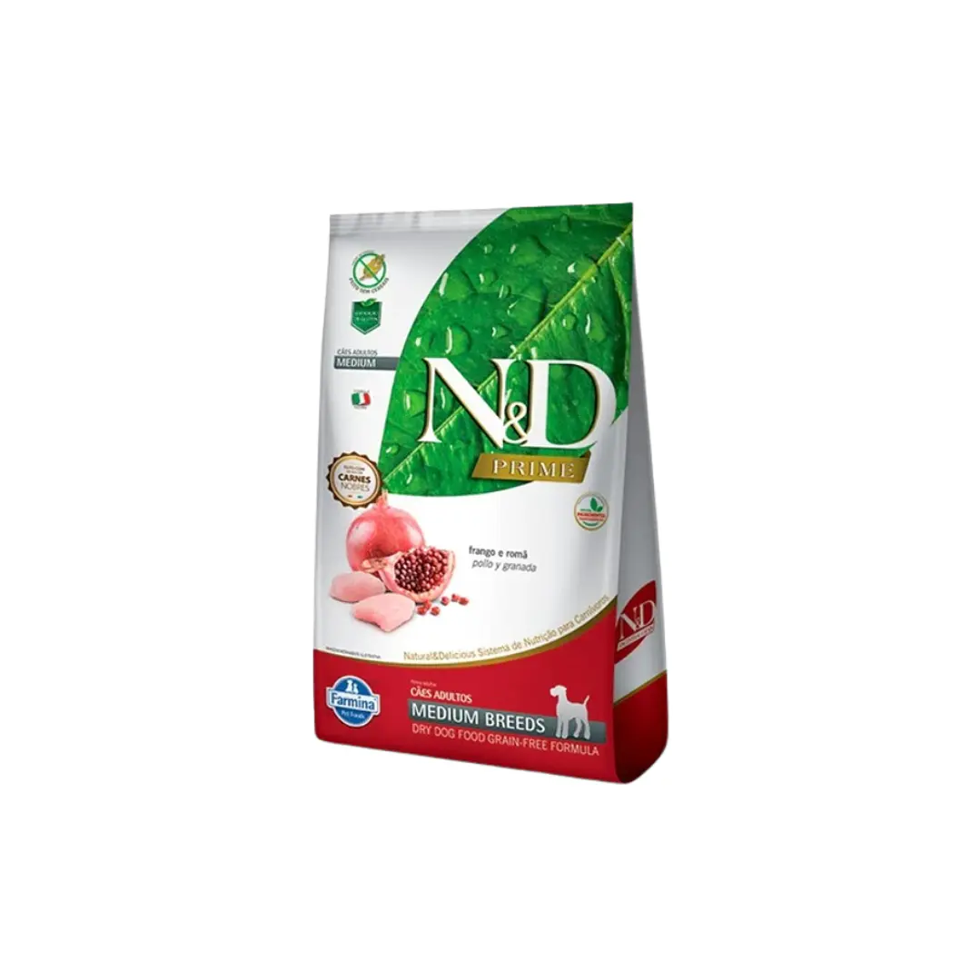 N&D Prime Adulto Medium Pollo y Granada 2,5 Kg 1