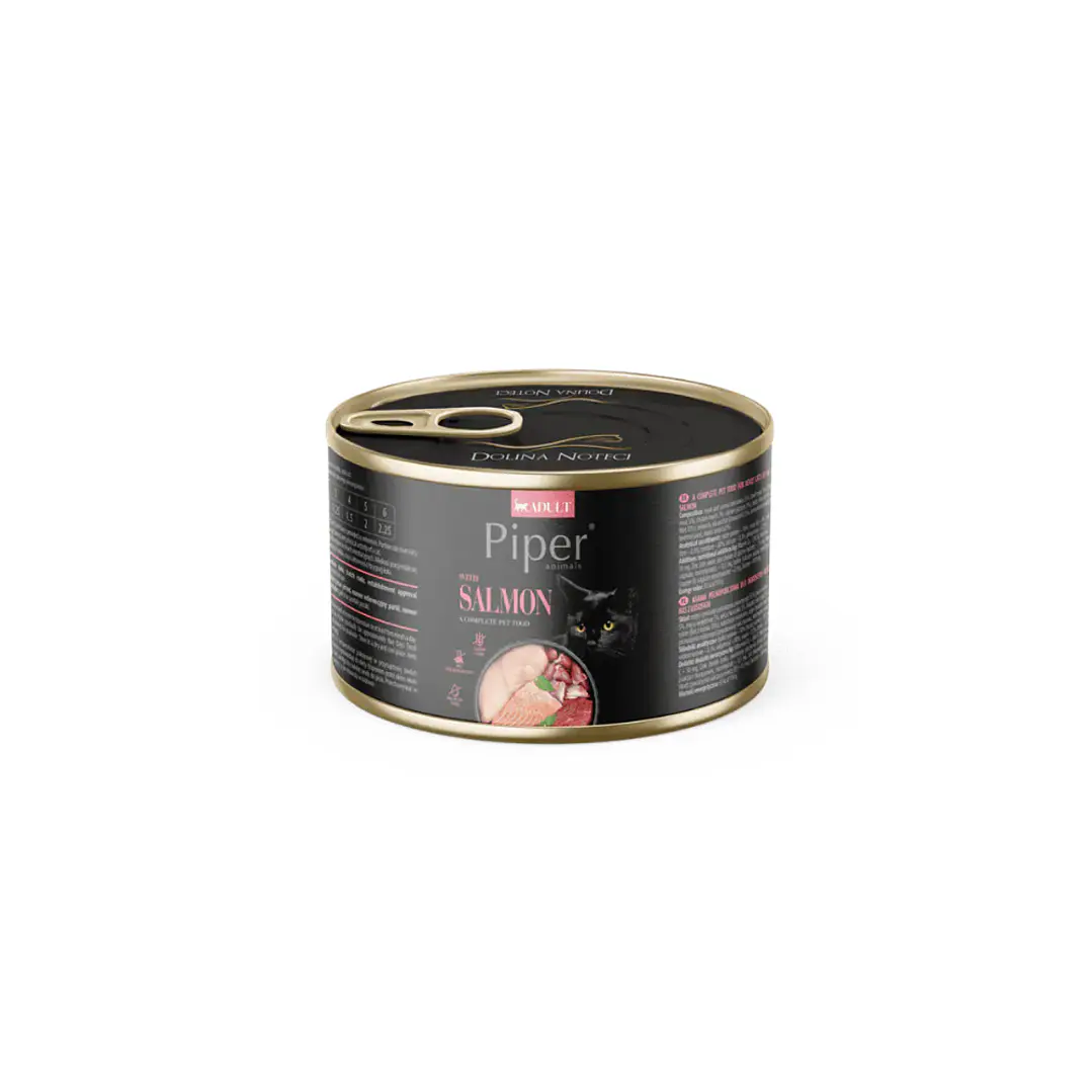 Lata  Piper Cat Adult Salmón 185g 1