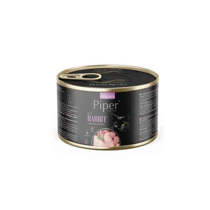 Lata Piper Cat Sterilized Conejo 185g 1