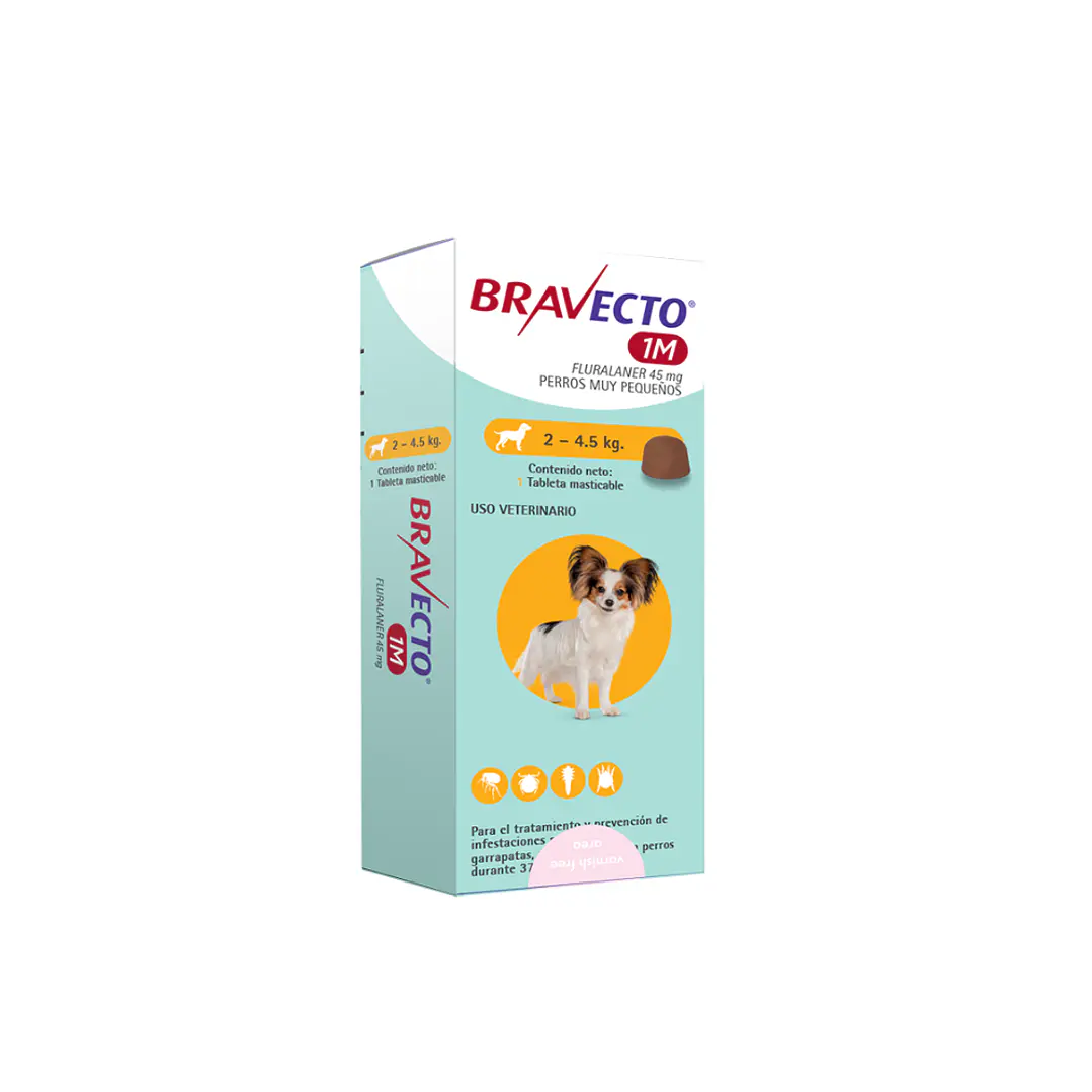 Bravecto Perros 1 Mes 2 a 4,5 kg 1