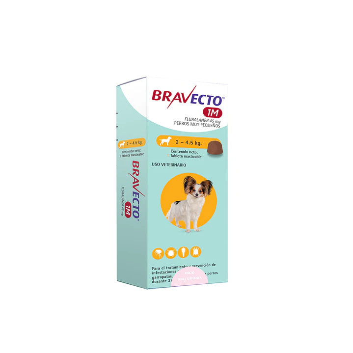 Bravecto Perros 1 Mes 2 a 4,5 kg 1