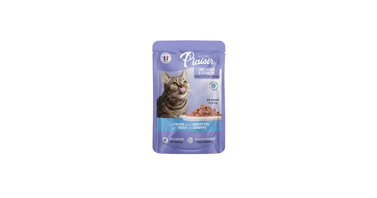 Plaisir Gato Adulto Trucha y Camarones 100 g
