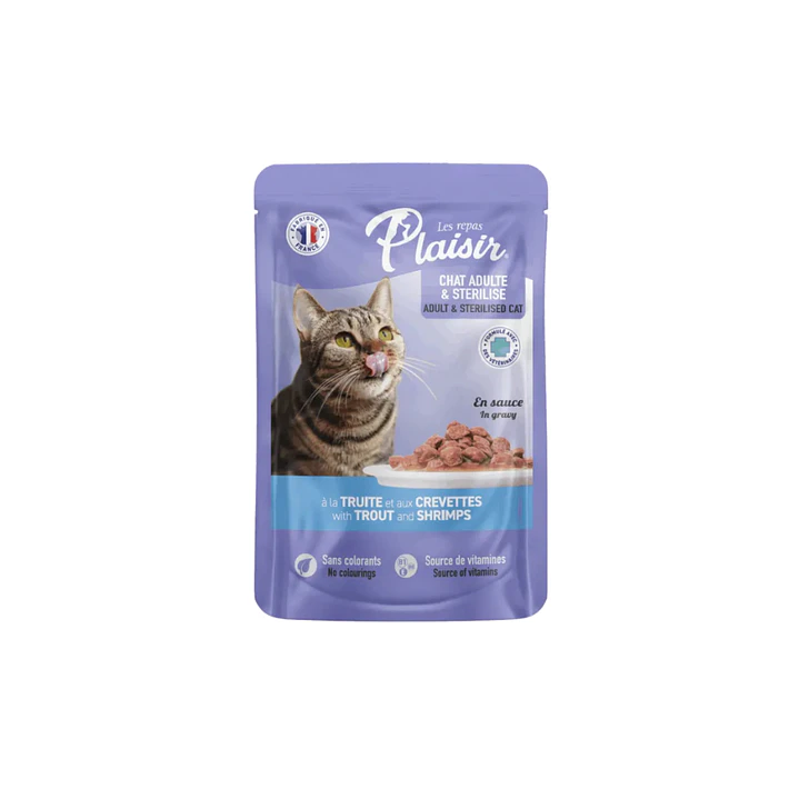 Plaisir Gato Adulto Trucha y Camarones 100 g 1