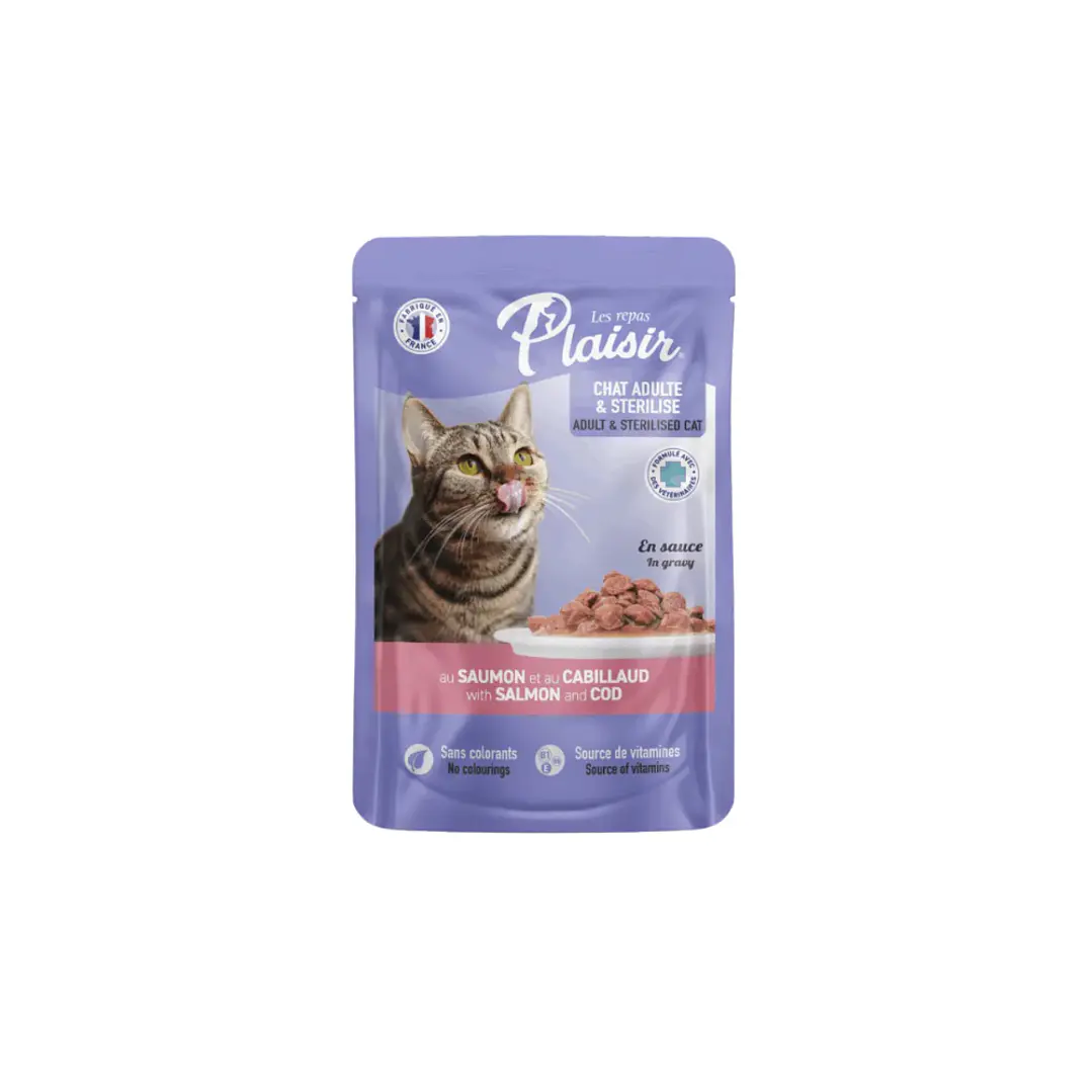 Plaisir Gato Adulto Salmón y Bacalao 100 g 1