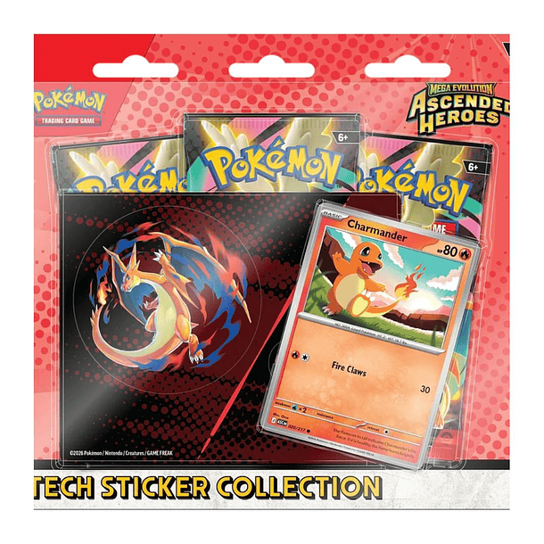 Pokemon TCG Mega Evolution - Ascended Heroes Tech Sticker Collection ENGLISH - Charmander